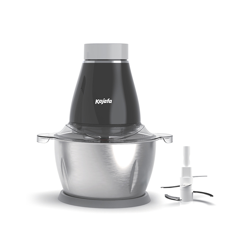 Procesador de alimentos eléctrico Mini Chopper FP118S con tazón de acero inoxidable resistente de 1,5 l, 400 W, 4 cuchillas de dos niveles, mini procesador de alimentos para alimentos, verduras, frutas y nueces