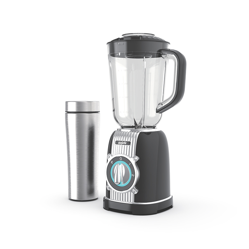 BL486B-P Licuadora para batidos con cuchillas afiladas, minibatidora personal para batidos y batidos con 2 velocidades ajustables, licuadora para cocina con licuadora, vaso de viaje al vacío SUS y jarra de plástico